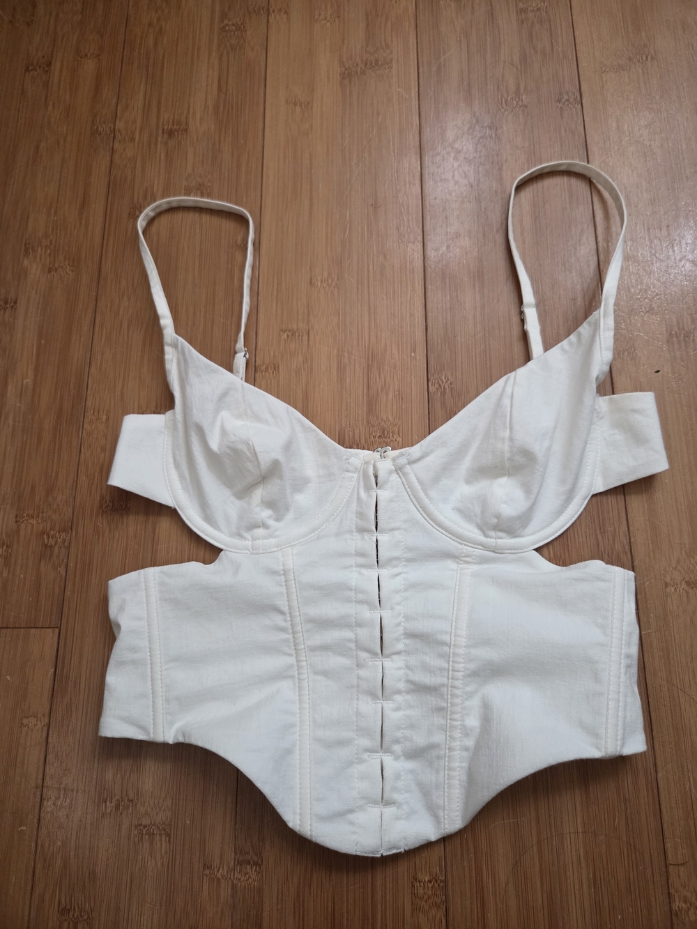 White Fox White Bustier Top